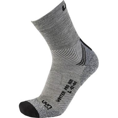UYN WINTER PRO RUN Socks Grey/Black 0